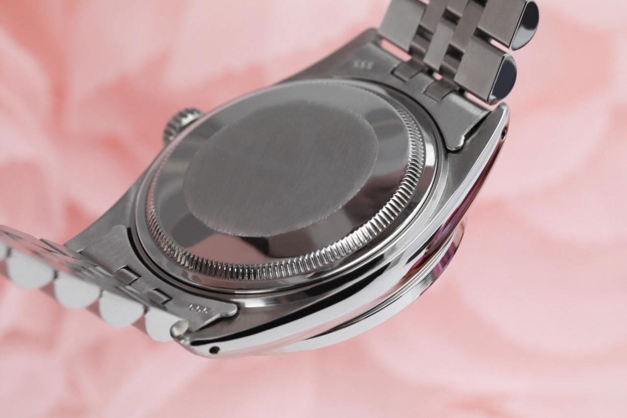 silver rolex pink face