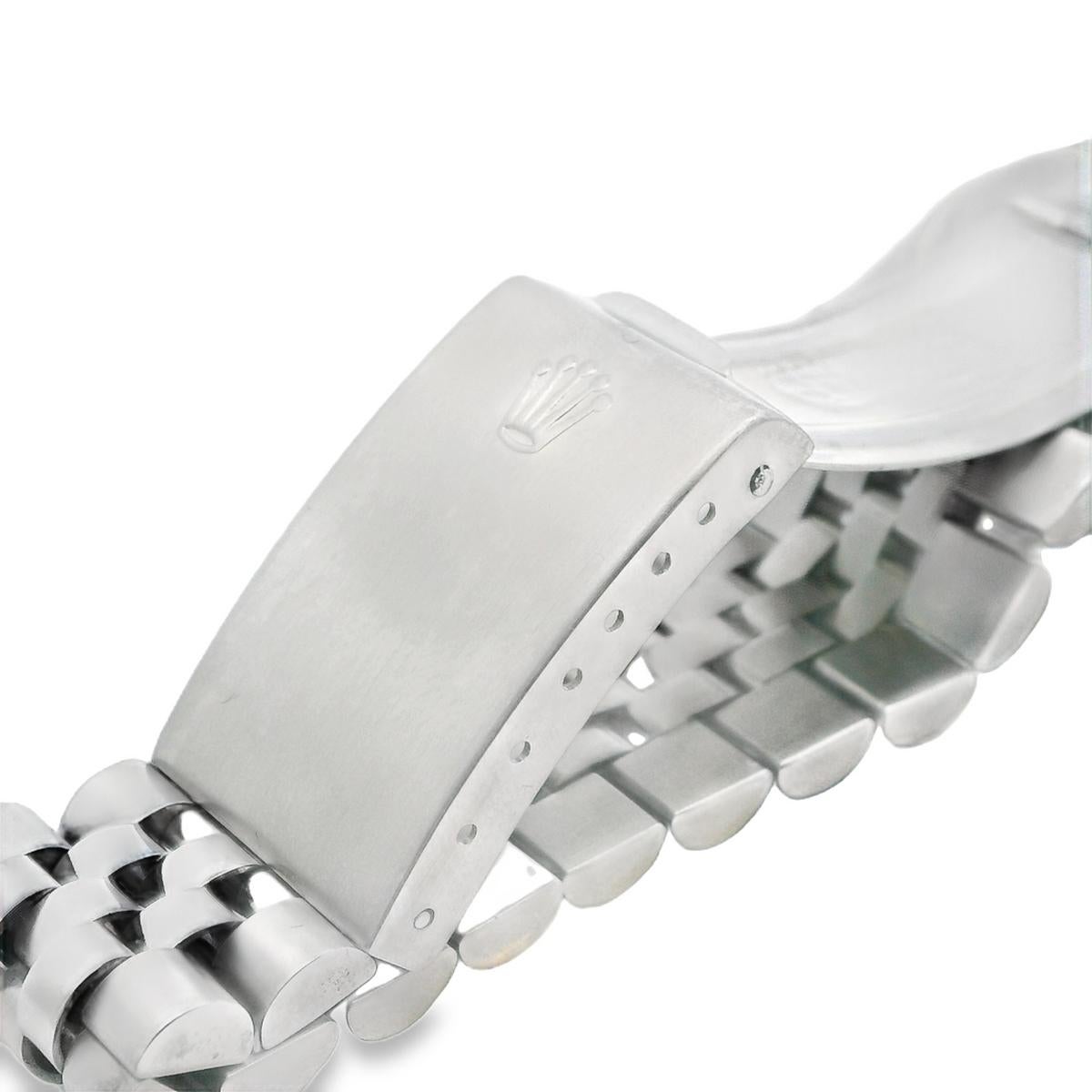 Rolex 36mm DateJust Nacre Lunette diamant Bracelet Jubilé 1601 en vente 2