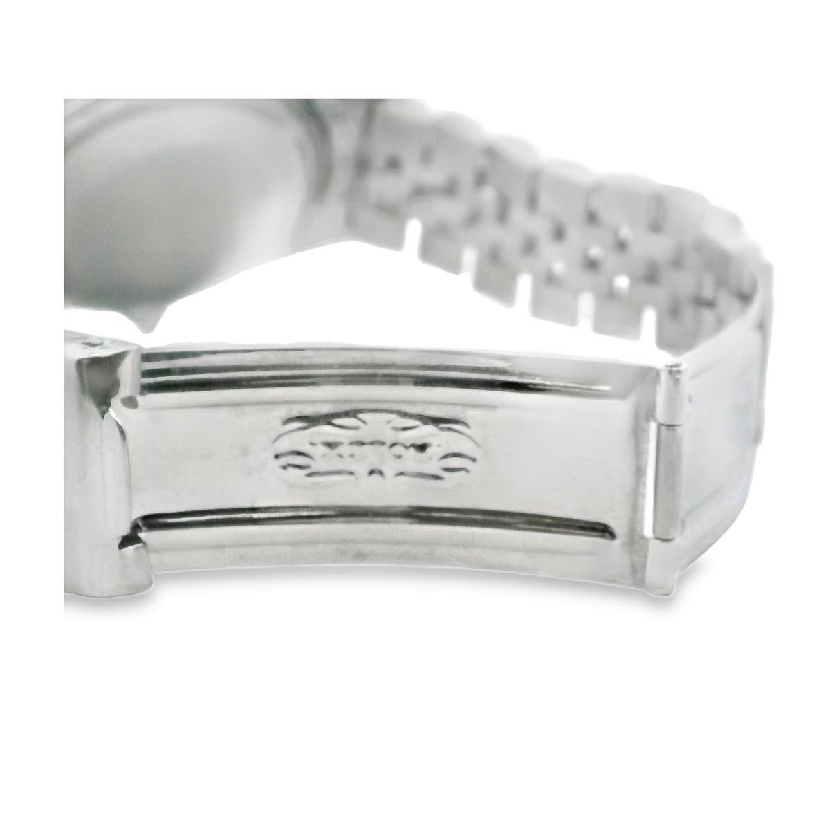Rolex 36mm DateJust Nacre Lunette diamant Bracelet Jubilé 1601 en vente 3