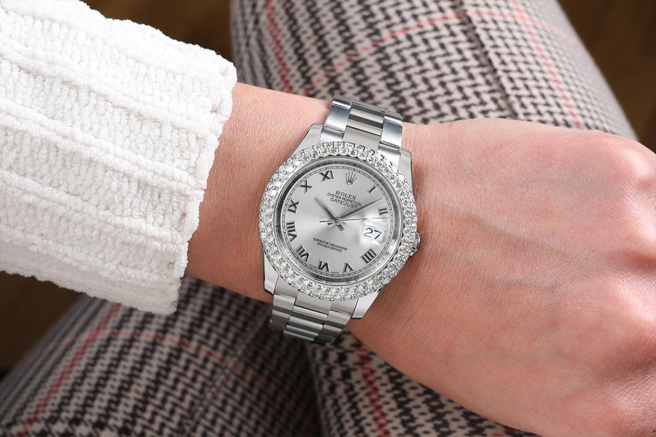 rolex oyster perpetual datejust roman numerals