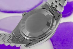 Rolex 36mm Datejust S/S Grey Roman Dial Deployment Buckle Steel Wrist Watch