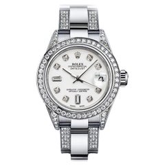 Rolex Montre Oyster Datejust avec cadran baguette et diamants blancs, 36 mm, 16014