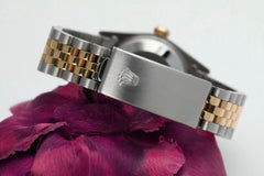 Rolex Datejust Silver Dial Diamond Bezel / Lugs Two Tone Ruby Watch