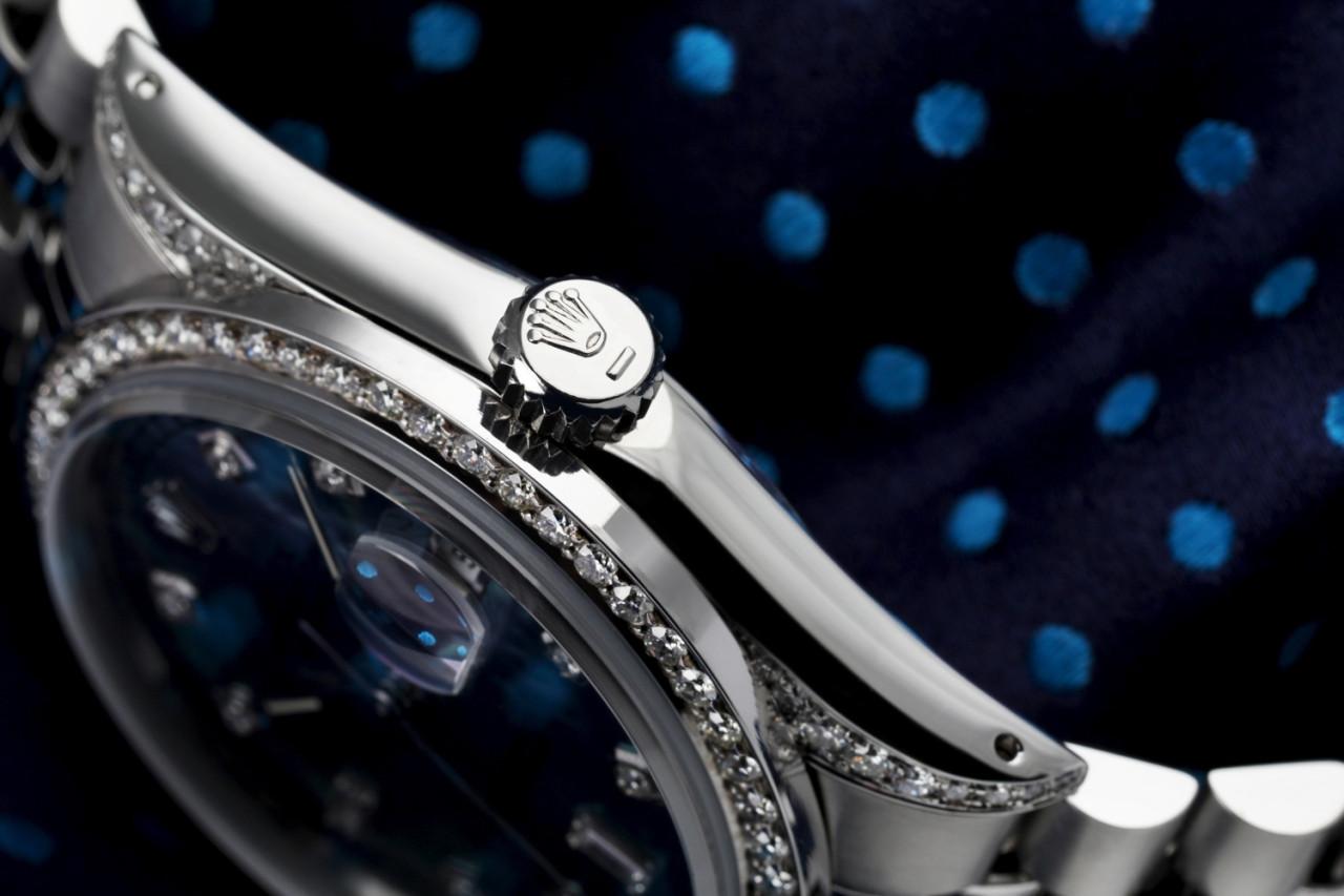 Taille ronde Rolex Montre automatique Datejust SS Tahiti avec cadran MOP et diamants en vente