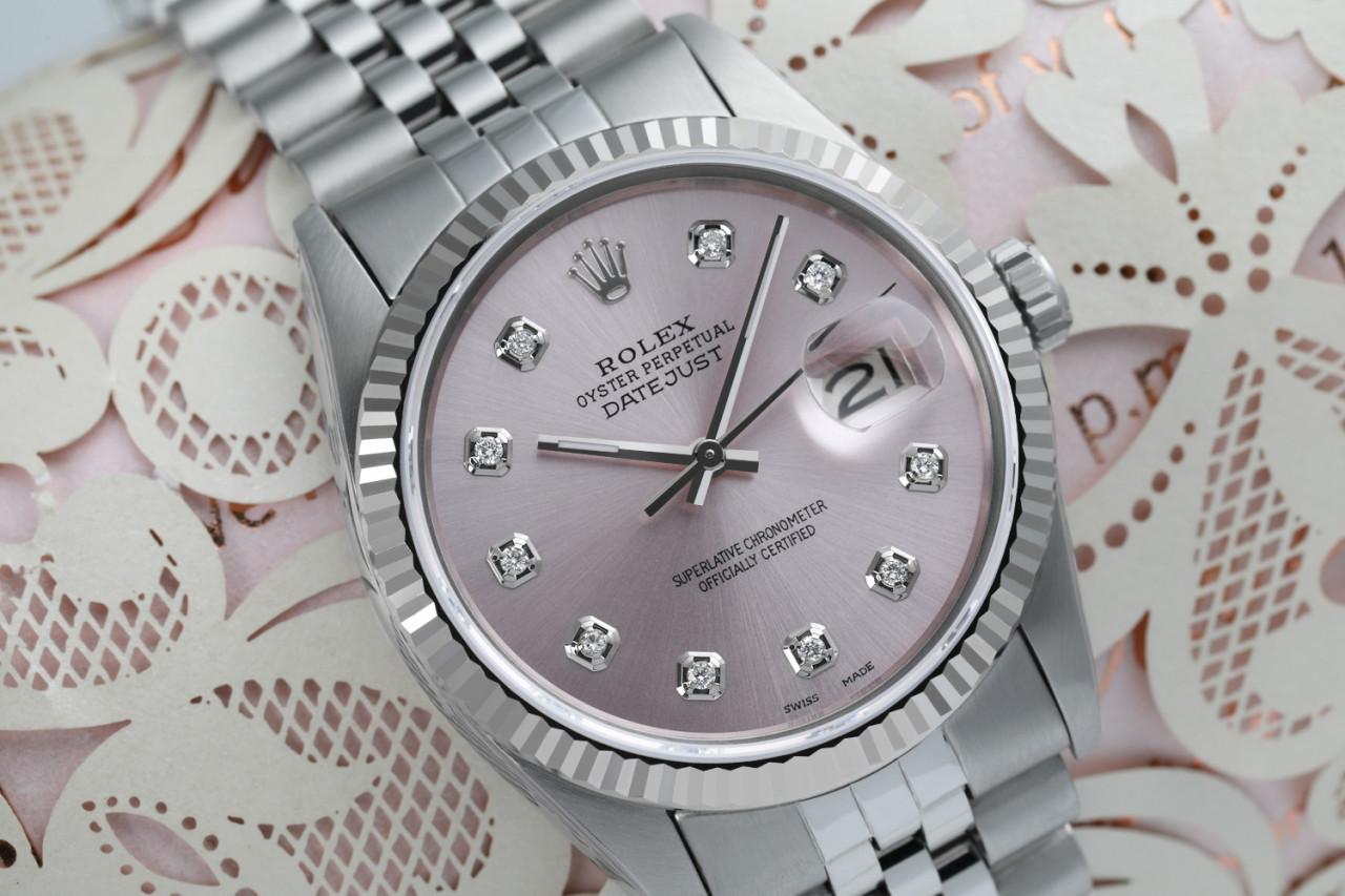 womens datejust pink face