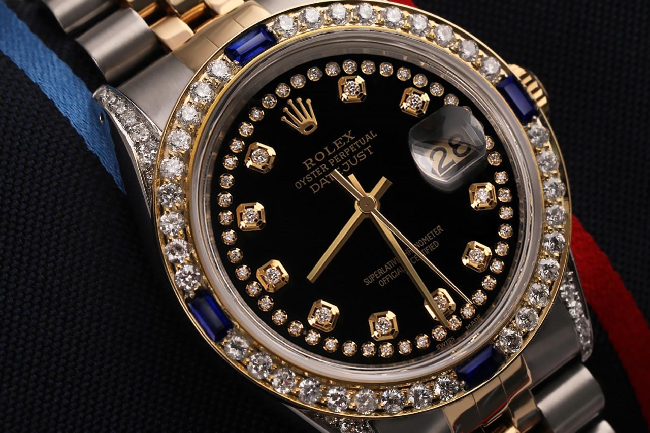rolex oyster perpetual datejust black face