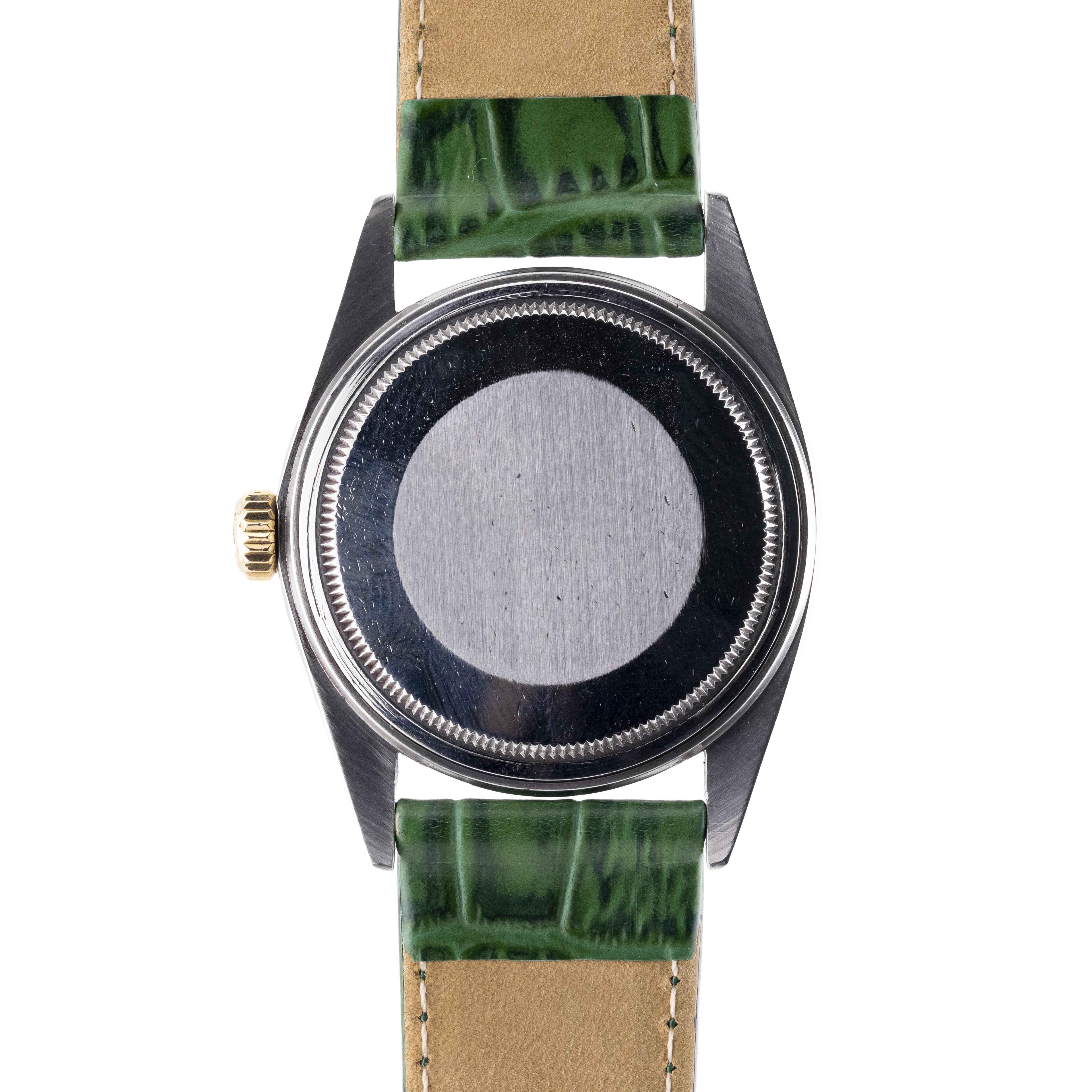 Rolex 36MM Datejust Two Tone mit Diamant-Lünette und weißen römischen Ziffern Zifferblatt im Zustand „Hervorragend“ im Angebot in Boston, MA