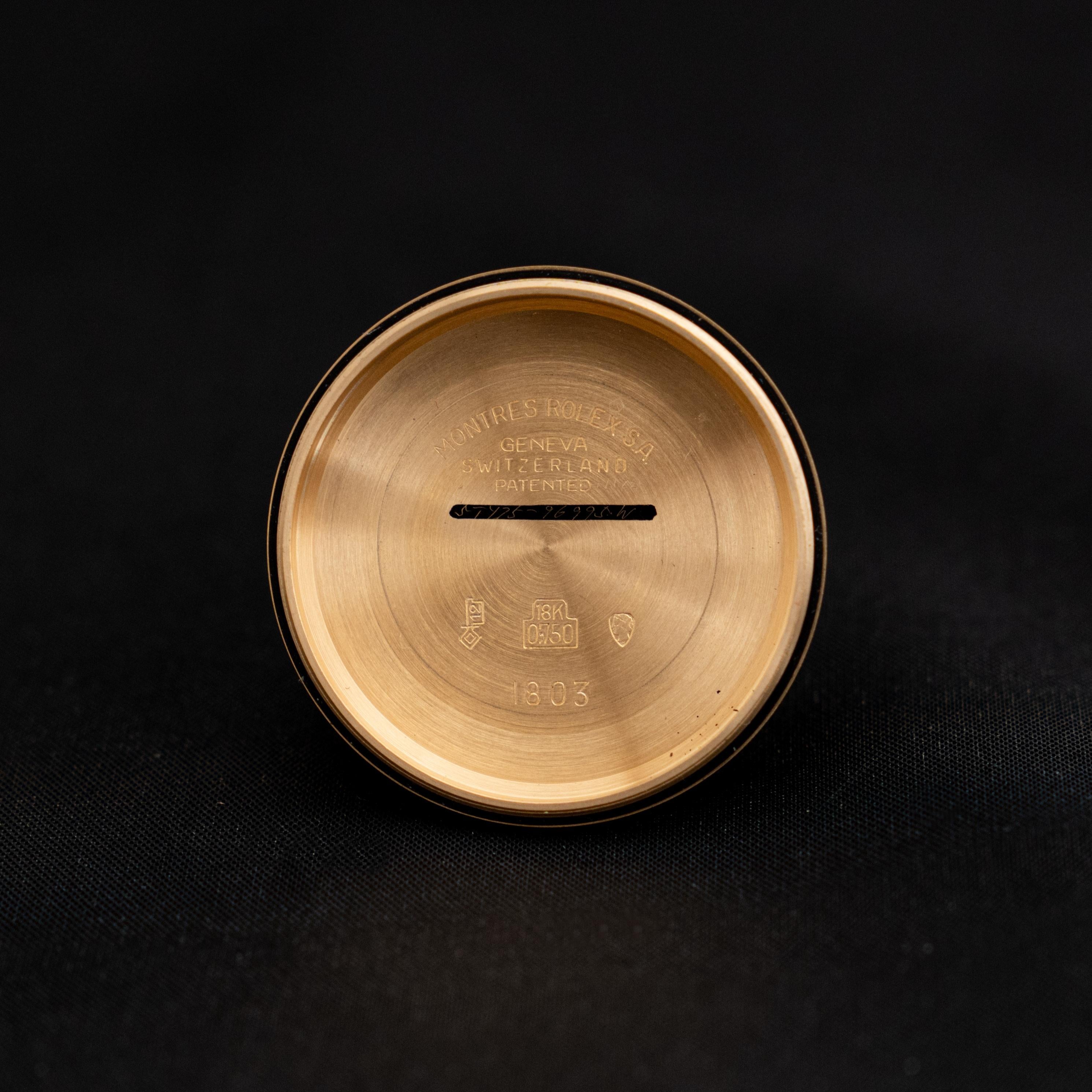 Rolex 36 mm Day-Date 18K Gelbgold Champagner-Zifferblatt 1803 Automatikuhr, 1970 6