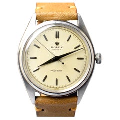 Rolex Oyster Precision White Creamy Dial 5024 Steel Manual Watch, 1960