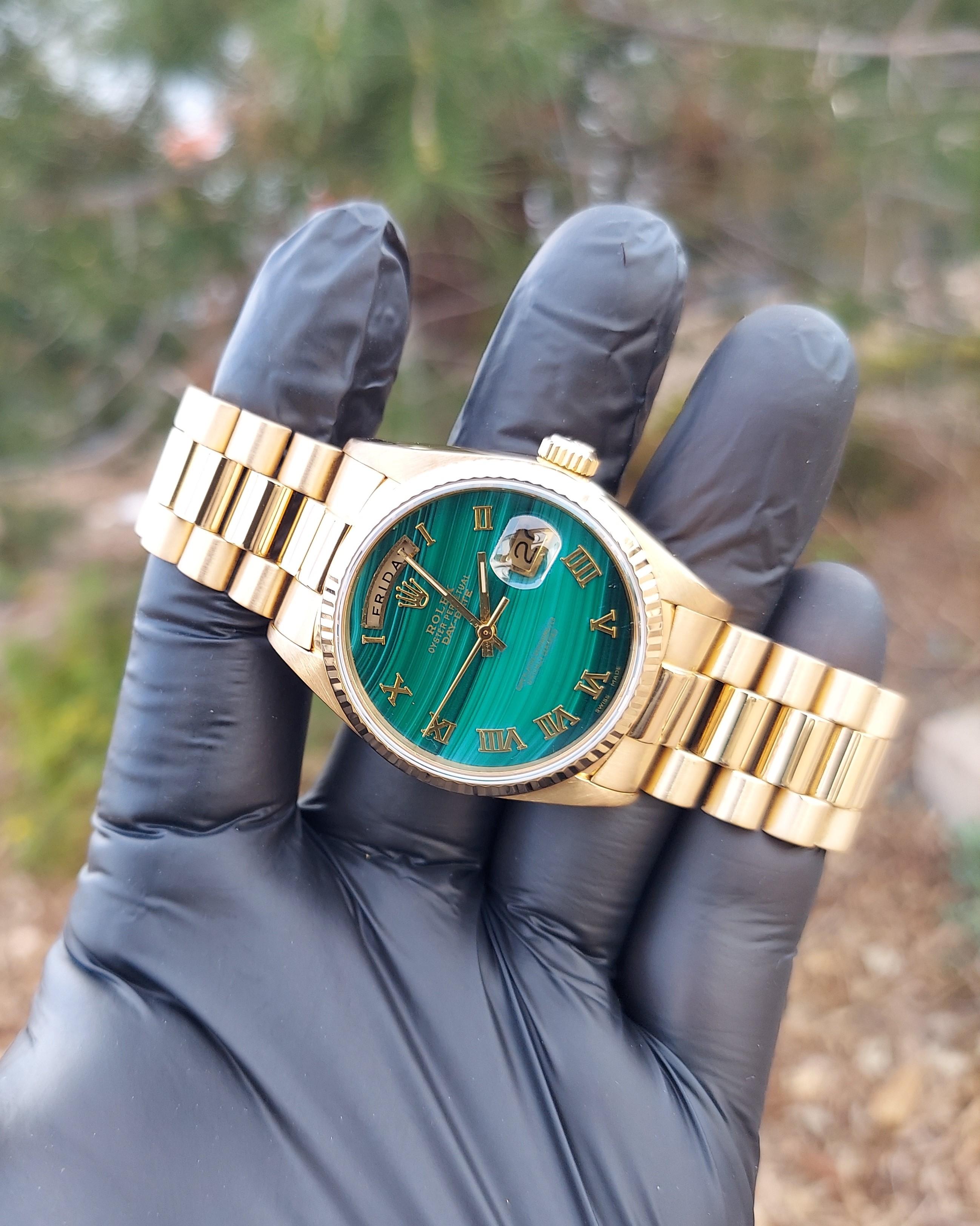 malachite dial rolex