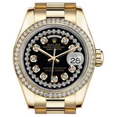 Rolex Presidencial Oro 18kt Cuerda Negra Esfera Diamante Bisel 18038