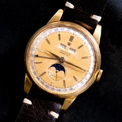 Rolex 38 mm Gelbgold Dreifachdatum Kalender Mond Phase 8171 Auto. Uhr, 1950