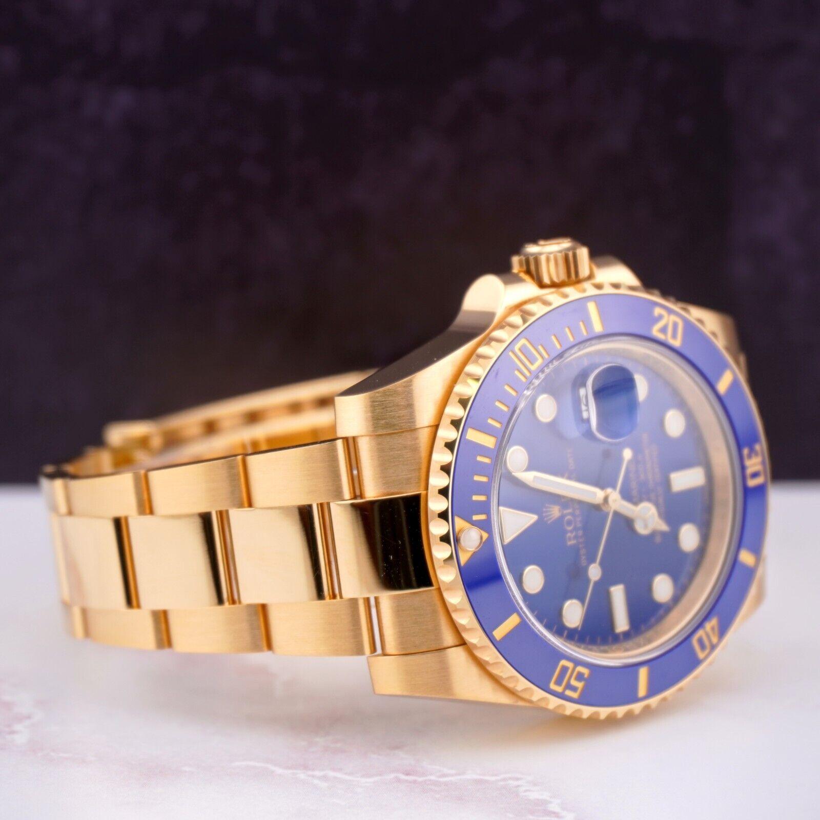 Rolex Submariner Date 40mm Uhr. Ein Pre-owned Uhr w / Original-Box und 2017 Karte. Uhr ist 100% authentisch und kommt mit Echtheitskarte. Watch Reference ist 116618LB und ist in ausgezeichnetem Zustand (siehe Bilder). Das Zifferblatt hat die Farbe