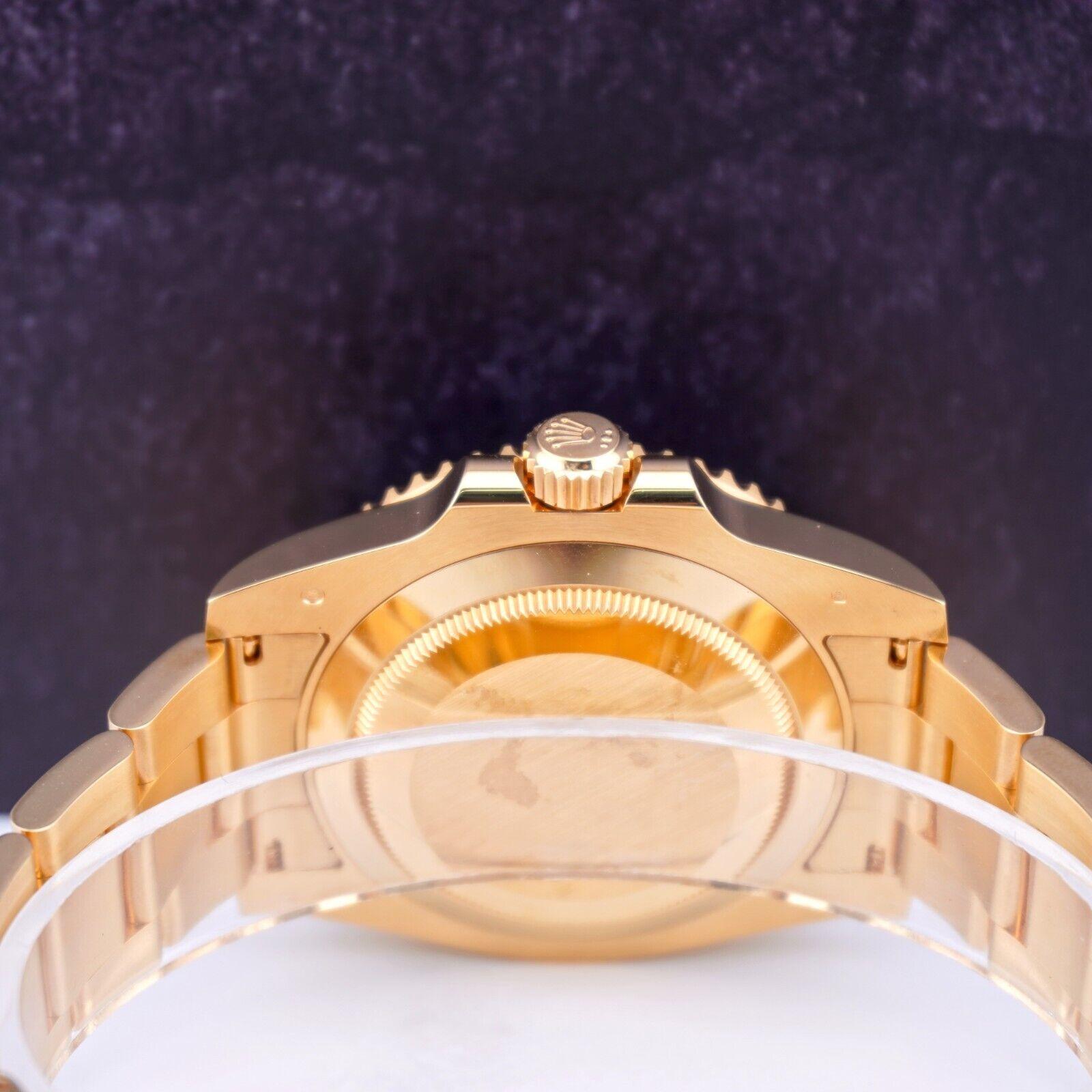 Rolex 40mm Submariner Date Uhr 18K Gelbgold Blaue Keramik Lünette 116618LB 1