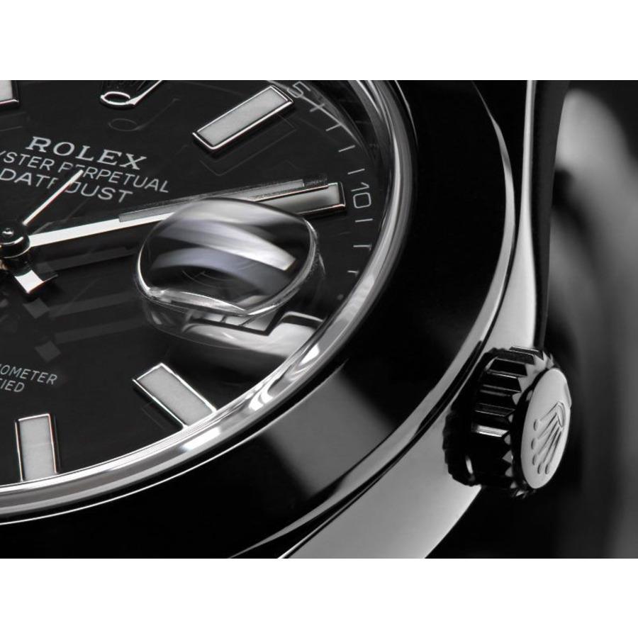 Rolex Montre Datejust II à cadran noir PVD/DLC Oyster Band avec cadran noir en vente 1