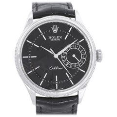 Rolex 50519 Cellini Black Dial Guilloche Watch