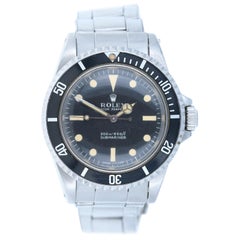 Retro Rolex 5513 Submariner No Date Steel Men’s Oyster Bracelet Watch 1967 Mint