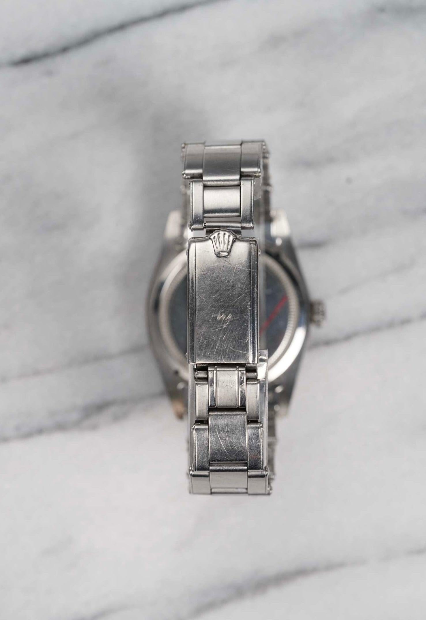 Montre Rolex 6426 à cadran argenté et à remontage manuel en acier inoxydable, années 1970 Unisexe en vente