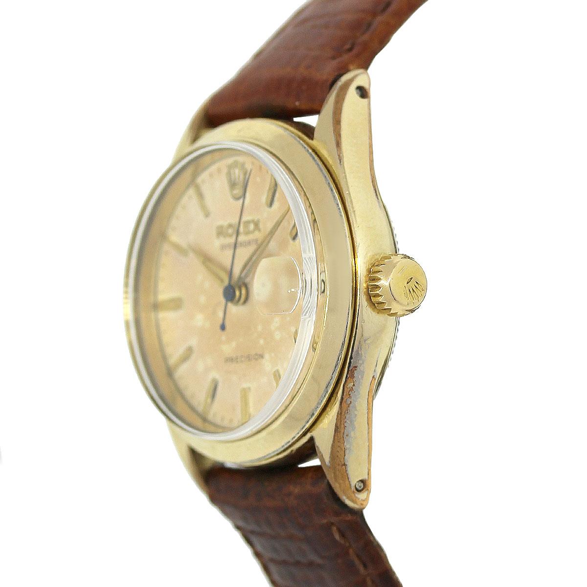 Rolex 6466 Oysterdate Vintage Shell Plated Precision Watch Bon état - En vente à Boca Raton, FL