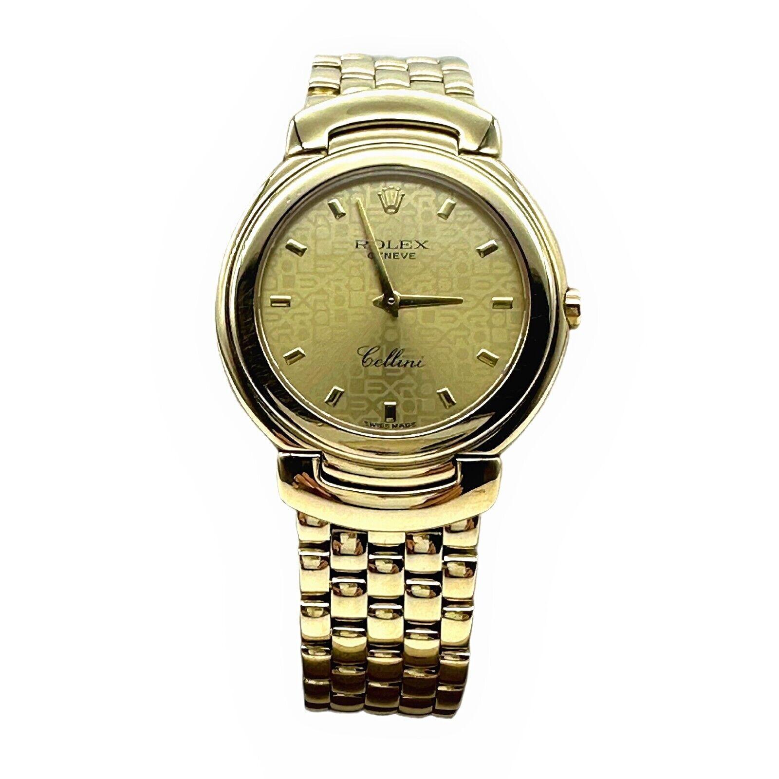 Rolex 6622 Cellini Jubilee Dial 18K Yellow Gold 33mm In Excellent Condition For Sale In San Diego, CA