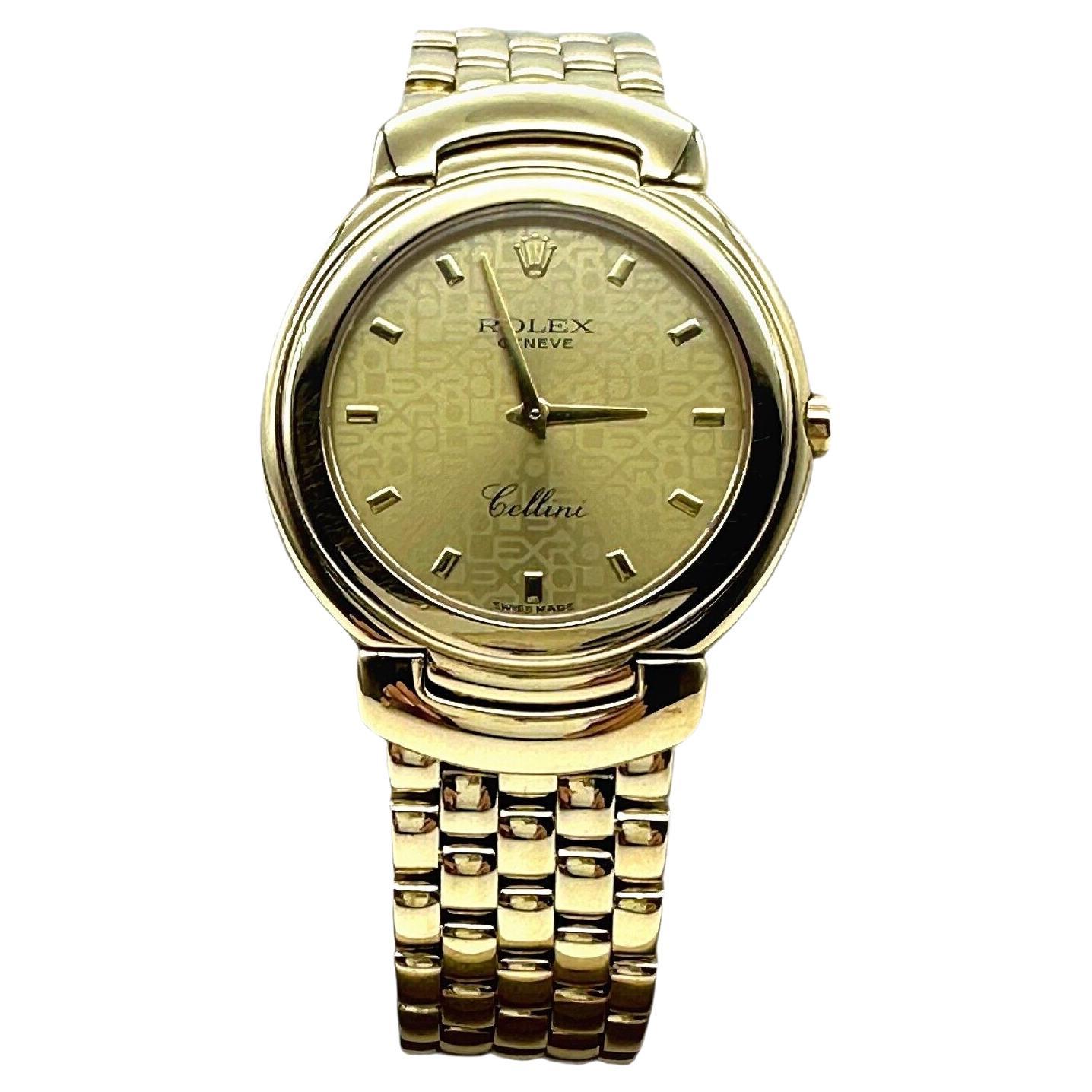 Rolex 6622 Cellini Jubilee Dial 18K Yellow Gold 33mm For Sale