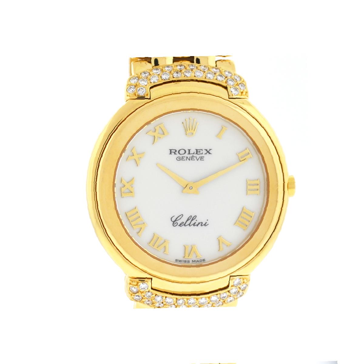 Company-Rolex
Style-Luxury Watch
Model-Cellini
Reference Number-6623
Case Metal-18k Yellow Gold
Case Measurement-36mm
Bracelet-18k Yellow Gold with Diamond Lugs - Fits 7 1/4