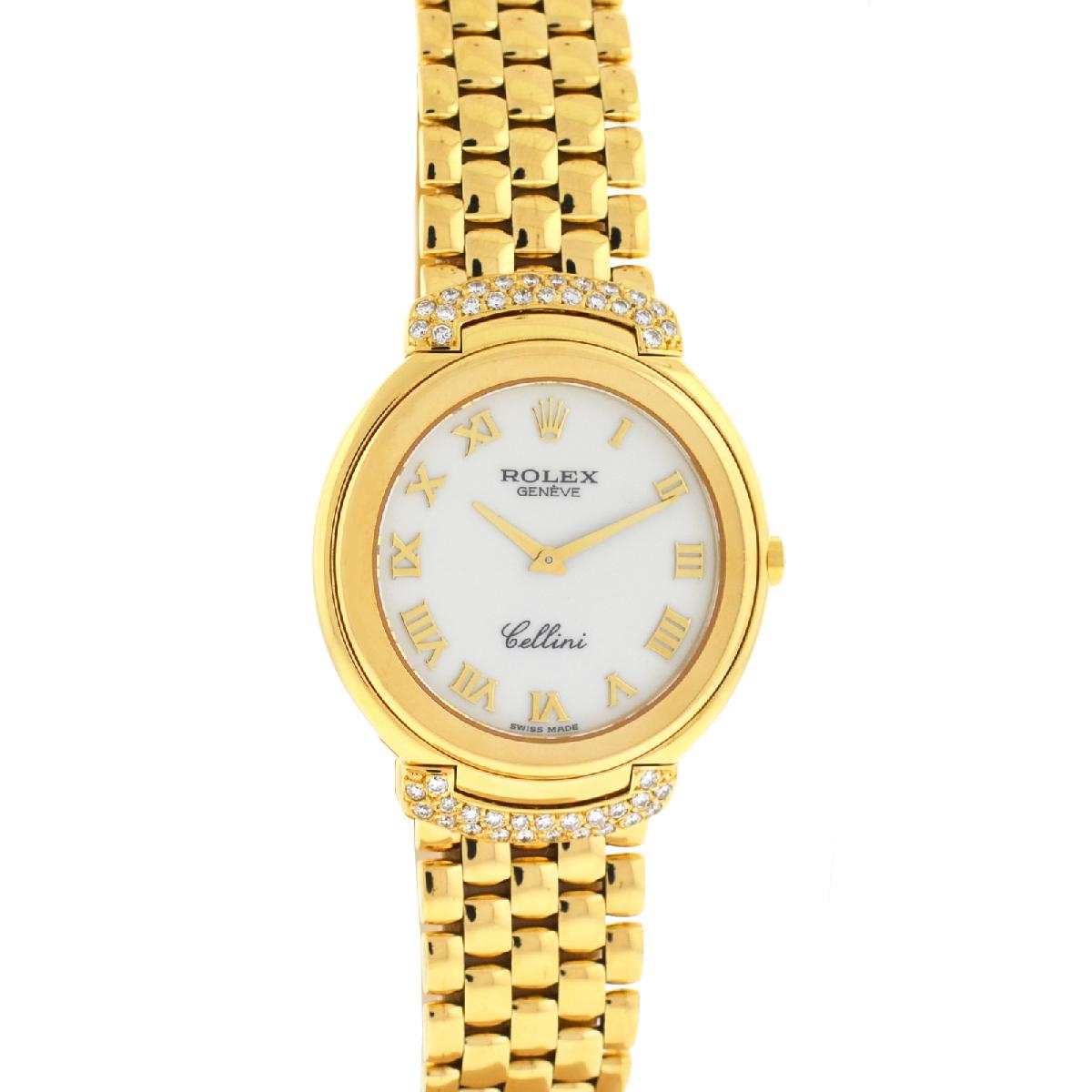 Rolex 6623 Diamond Cellini 18 Karat Yellow Gold Ladies Watch