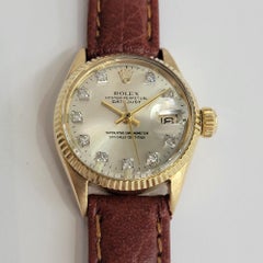 Rolex 6700 Lady Datejust 18k Solid Gold Diamond Dial 25mm 1960s Automatic RA688B