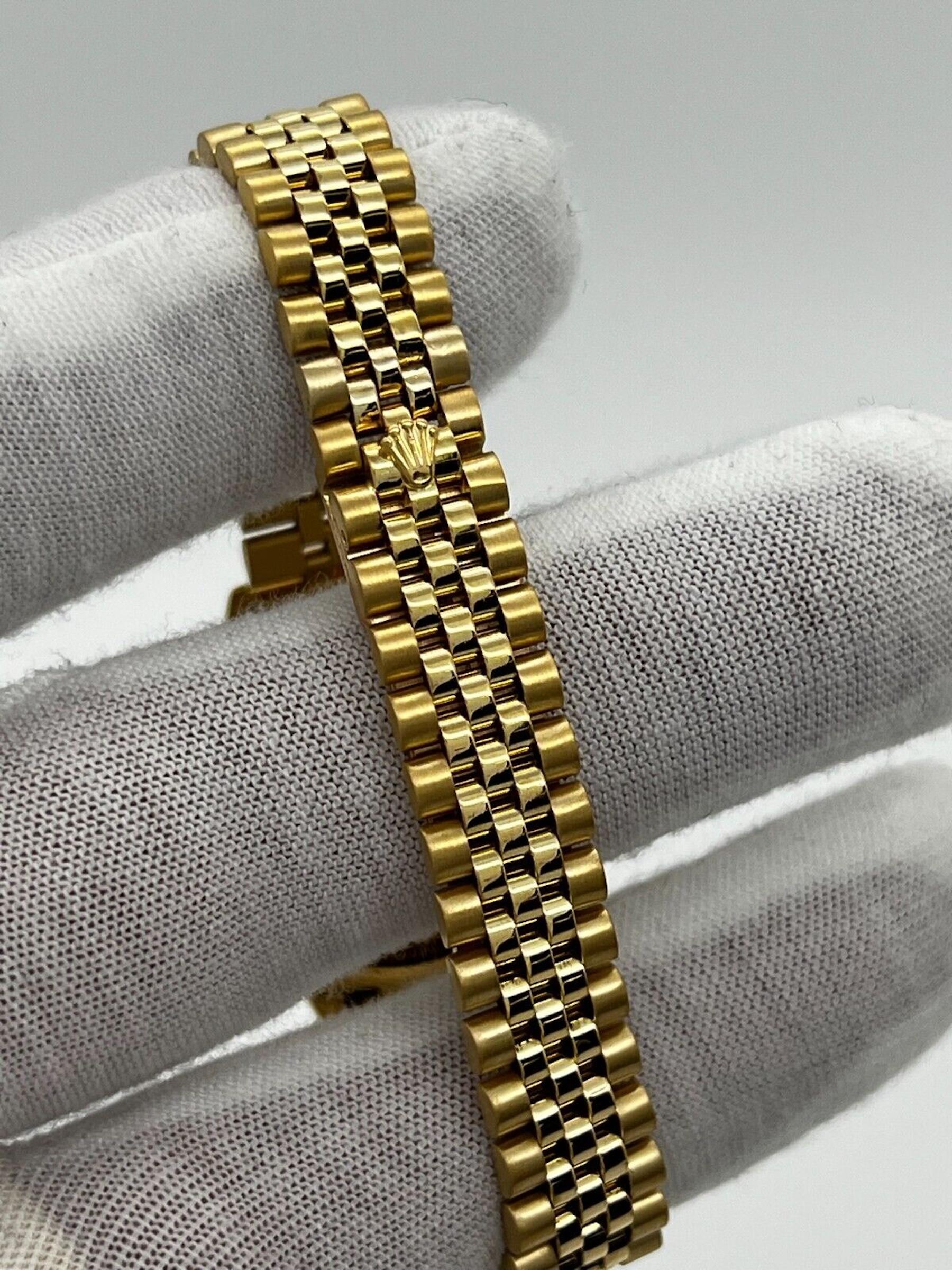 Rolex 67198 Damen Oyster Perpetual 18K Gelbgold Diamant-Lünette 1