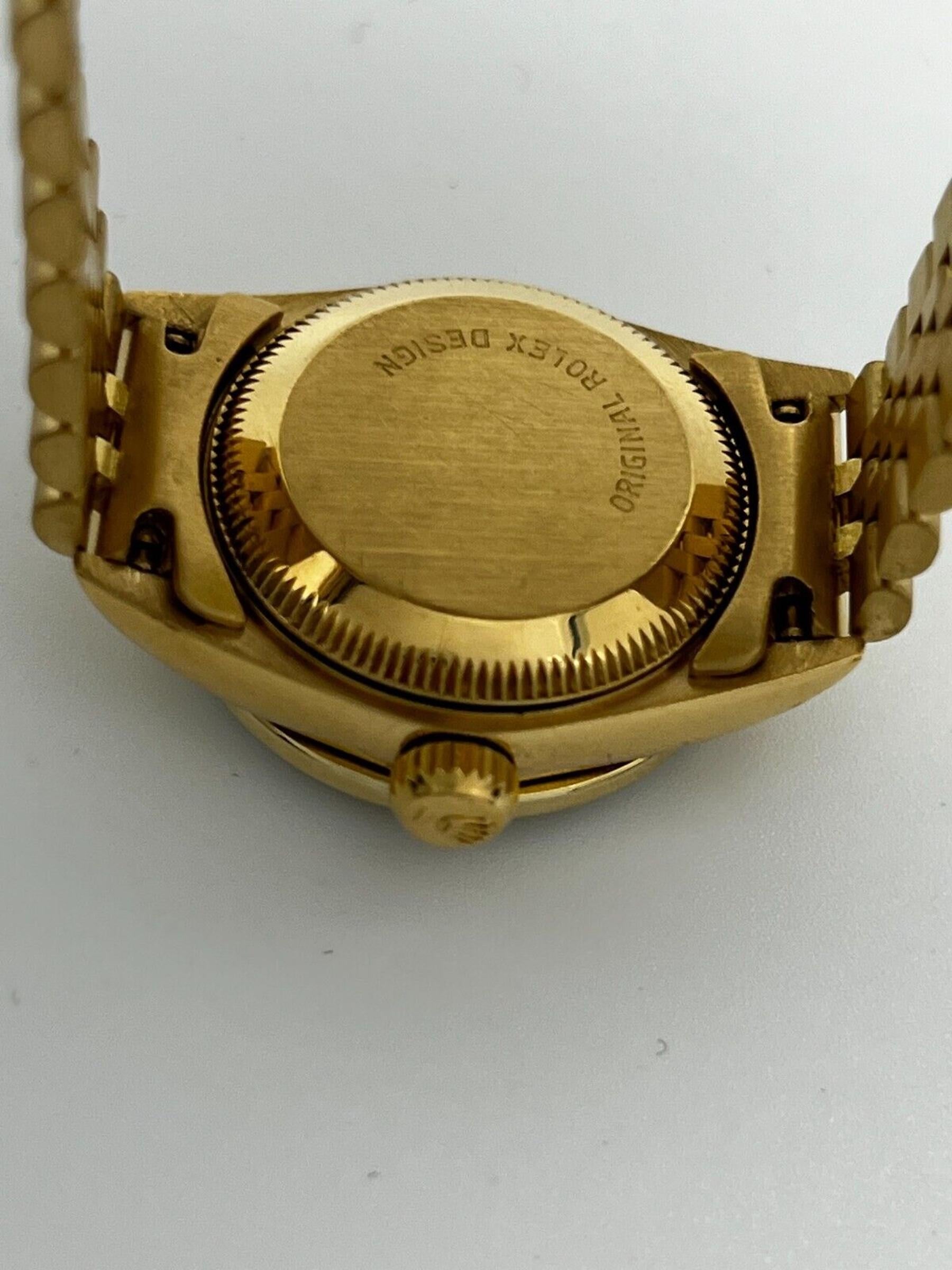 Rolex 67198 Damen Oyster Perpetual 18K Gelbgold Diamant-Lünette 2