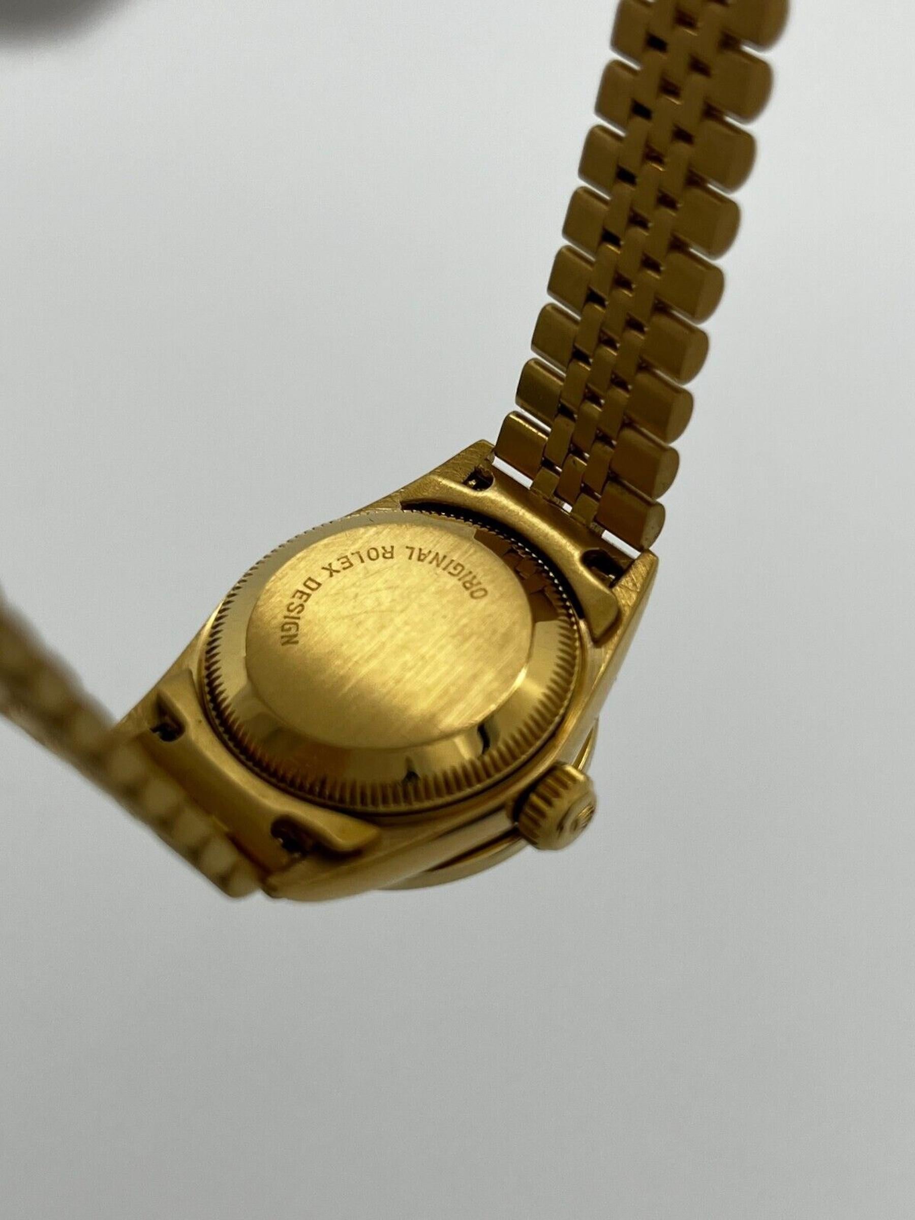 Rolex 67198 Damen Oyster Perpetual 18K Gelbgold Diamant-Lünette 3