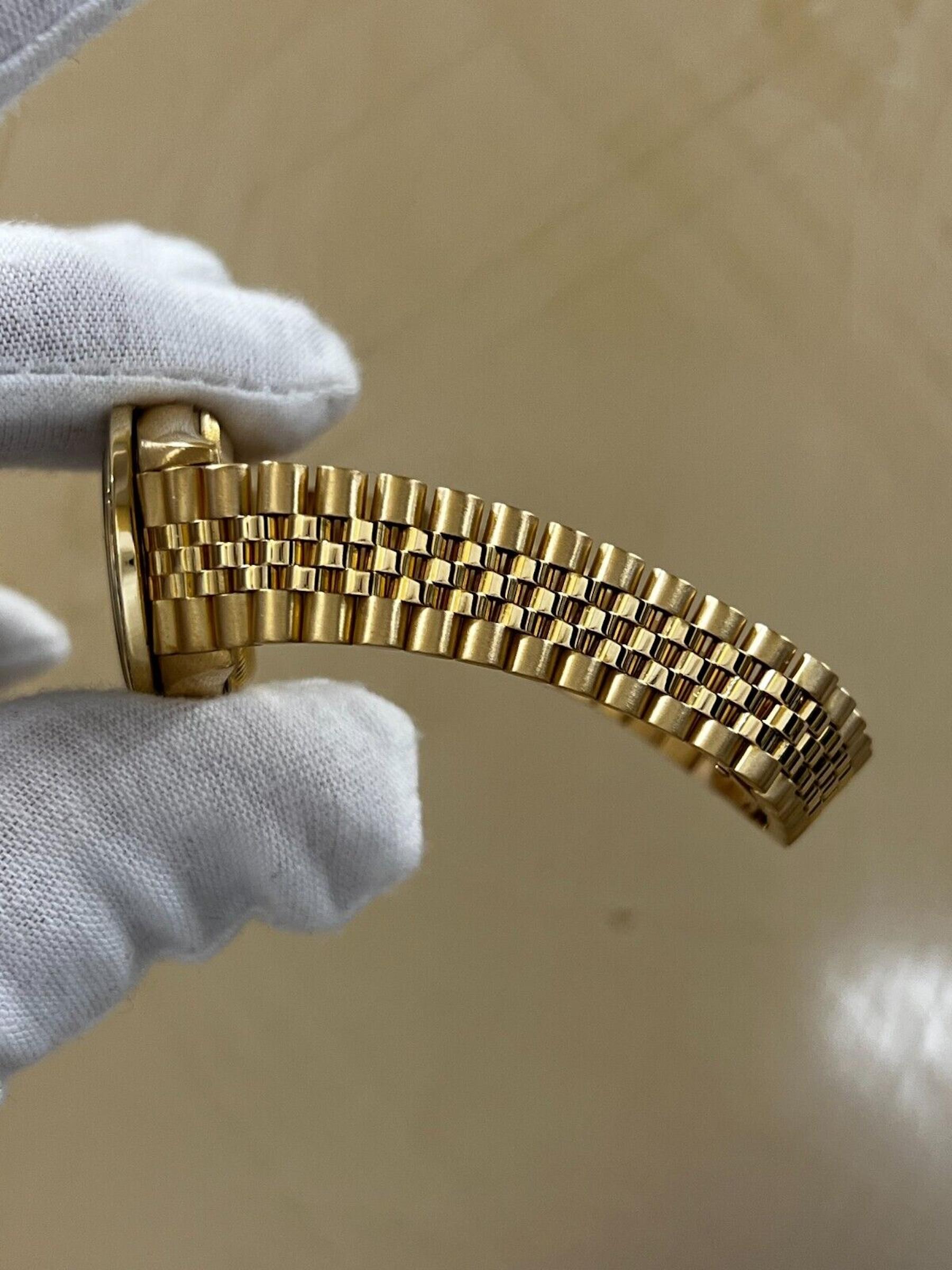 Rolex 67198 Damen Oyster Perpetual 18K Gelbgold Diamant-Lünette 4