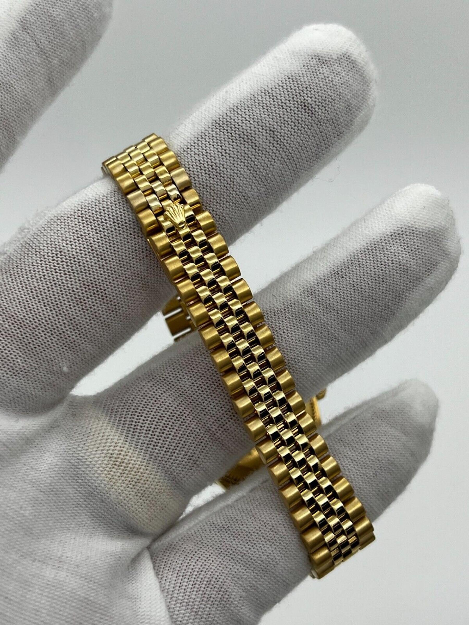 Rolex 67198 Damen Oyster Perpetual 18K Gelbgold Diamant-Lünette 5