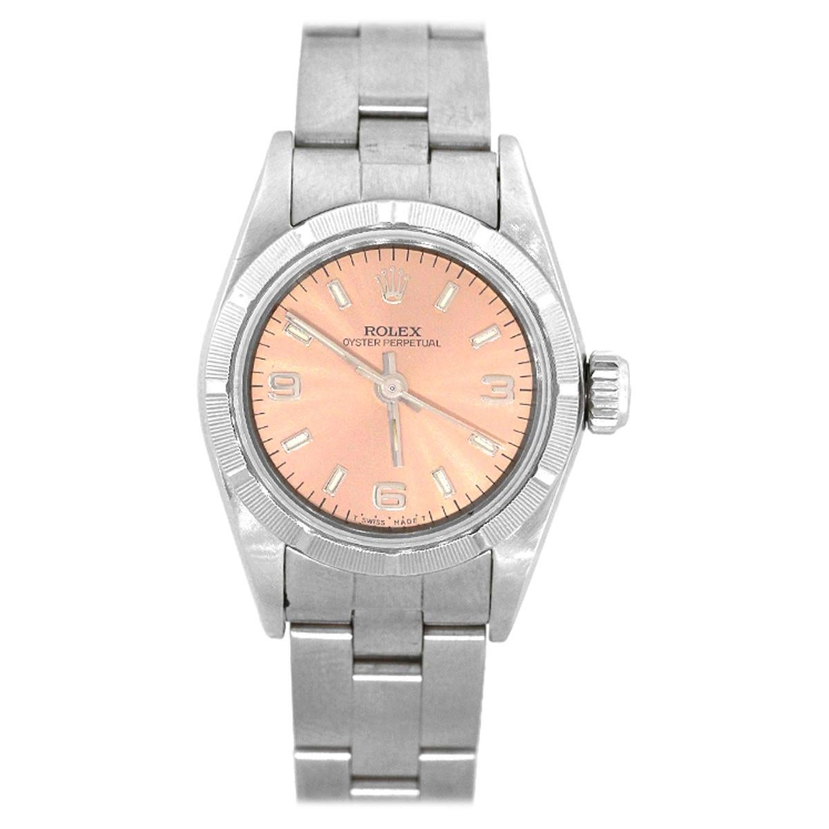 rolex oyster perpetual salmon face