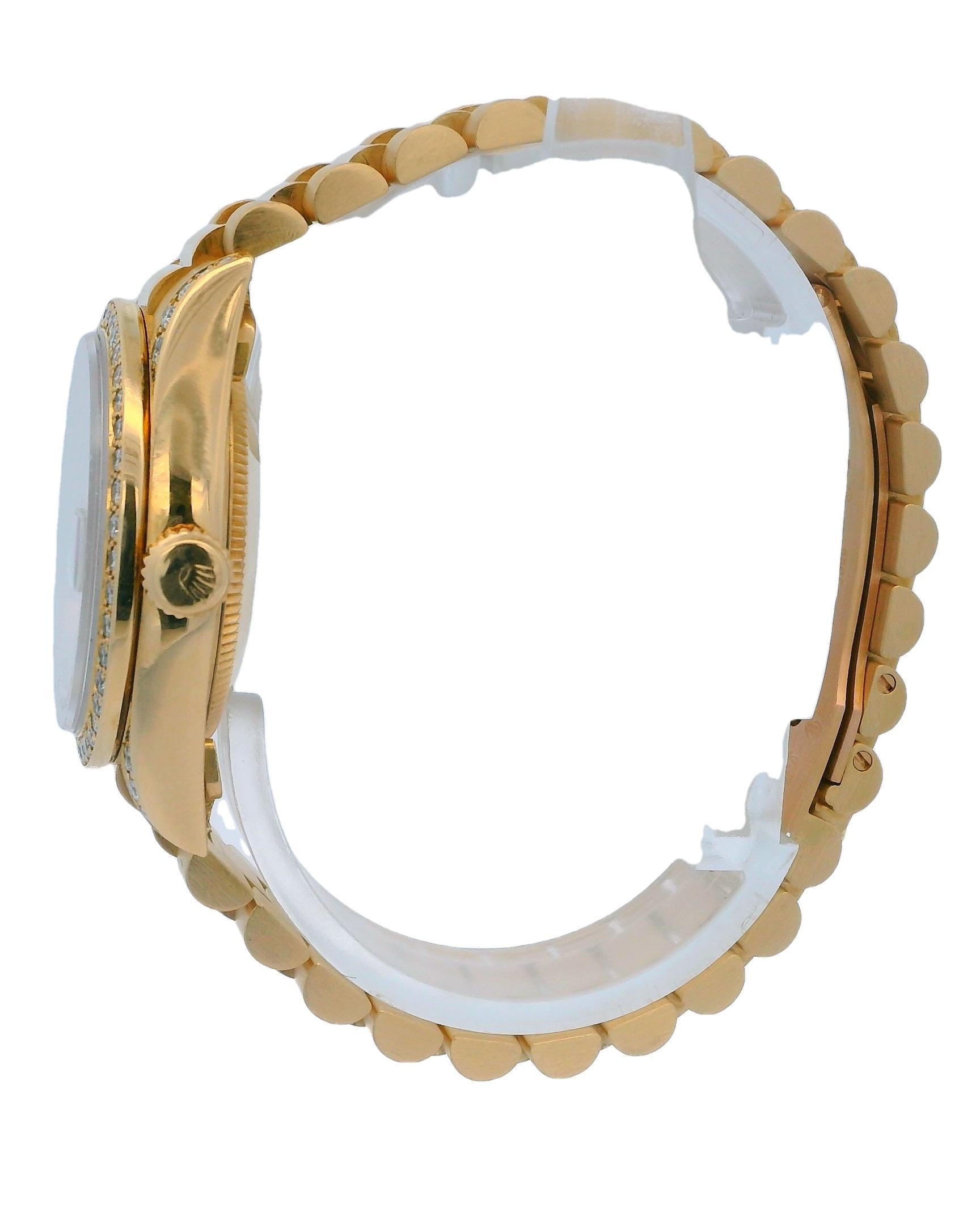 Women's Rolex 68238 Midsize Factory Diamond Lugs & Bezel. Customized MOP Diamond Dial