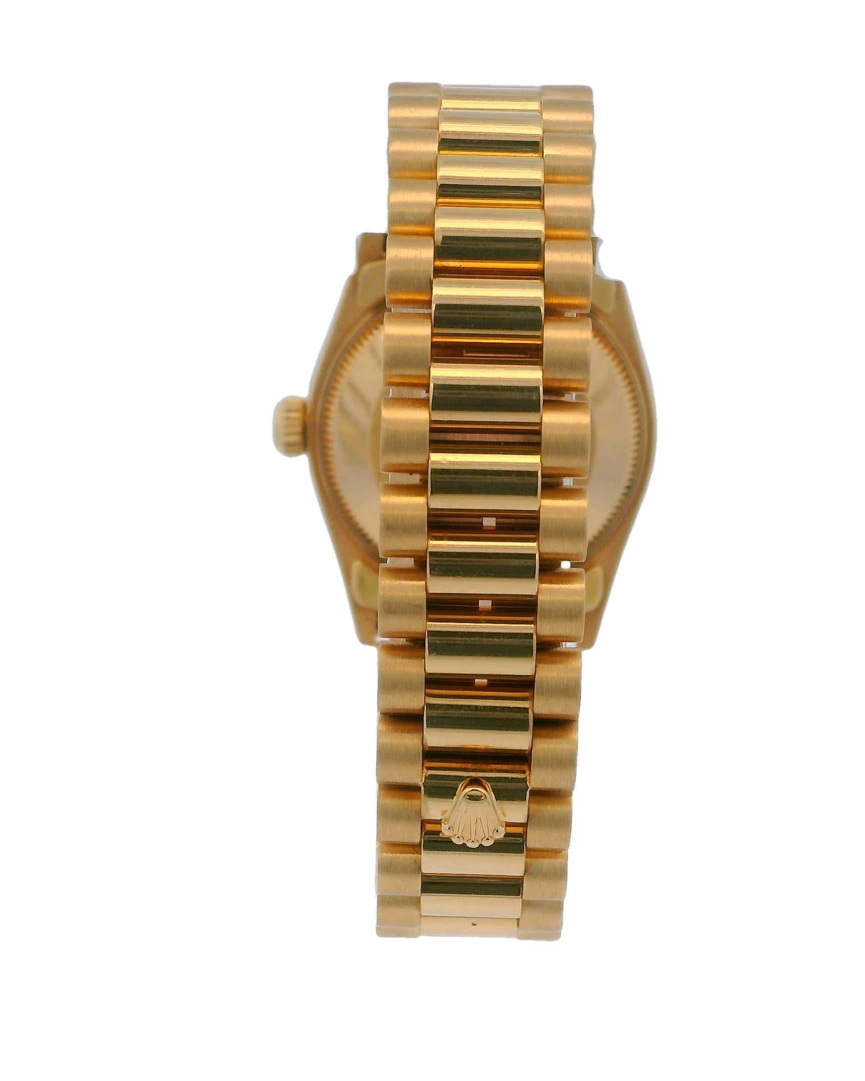 Rolex 68238 Midsize Factory Diamond Lugs & Bezel. Customized MOP Diamond Dial 4