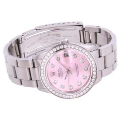 Rolex 6824 Damen 31mm Rosa Diamant Oyster Stahl