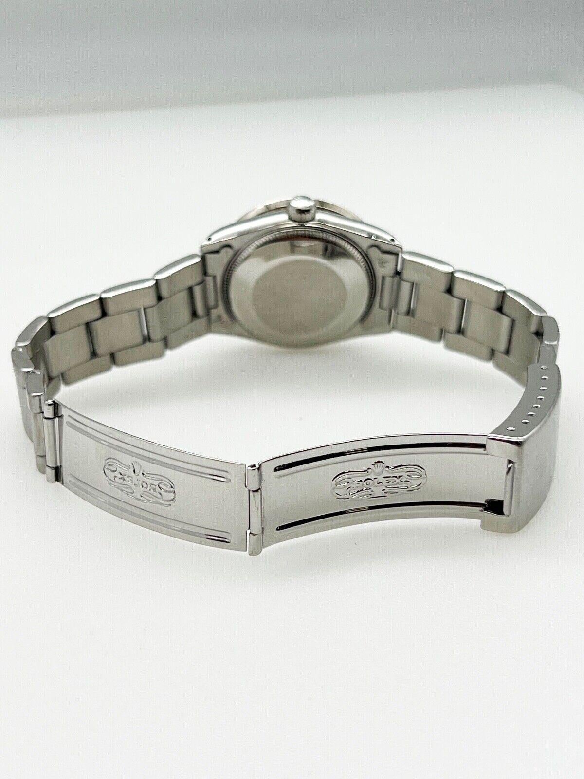 Rolex 68240 Datejust taille moyenne 31 mm avec cadran MOP diamants et lunette en acier inoxydable en vente 2