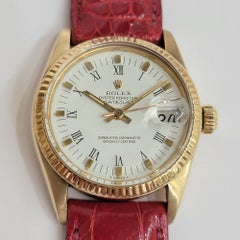 Rolex 6827 Oyster Datejust 18k Solid Gold 30mm 1980s Midsize Automatic RA732B