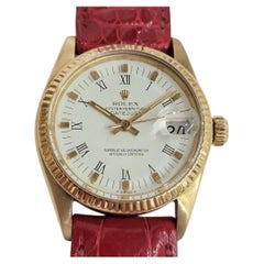 Rolex 6827 Oyster Datejust 18k Solid Gold 30mm 1980s Midsize Automatic RA732B
