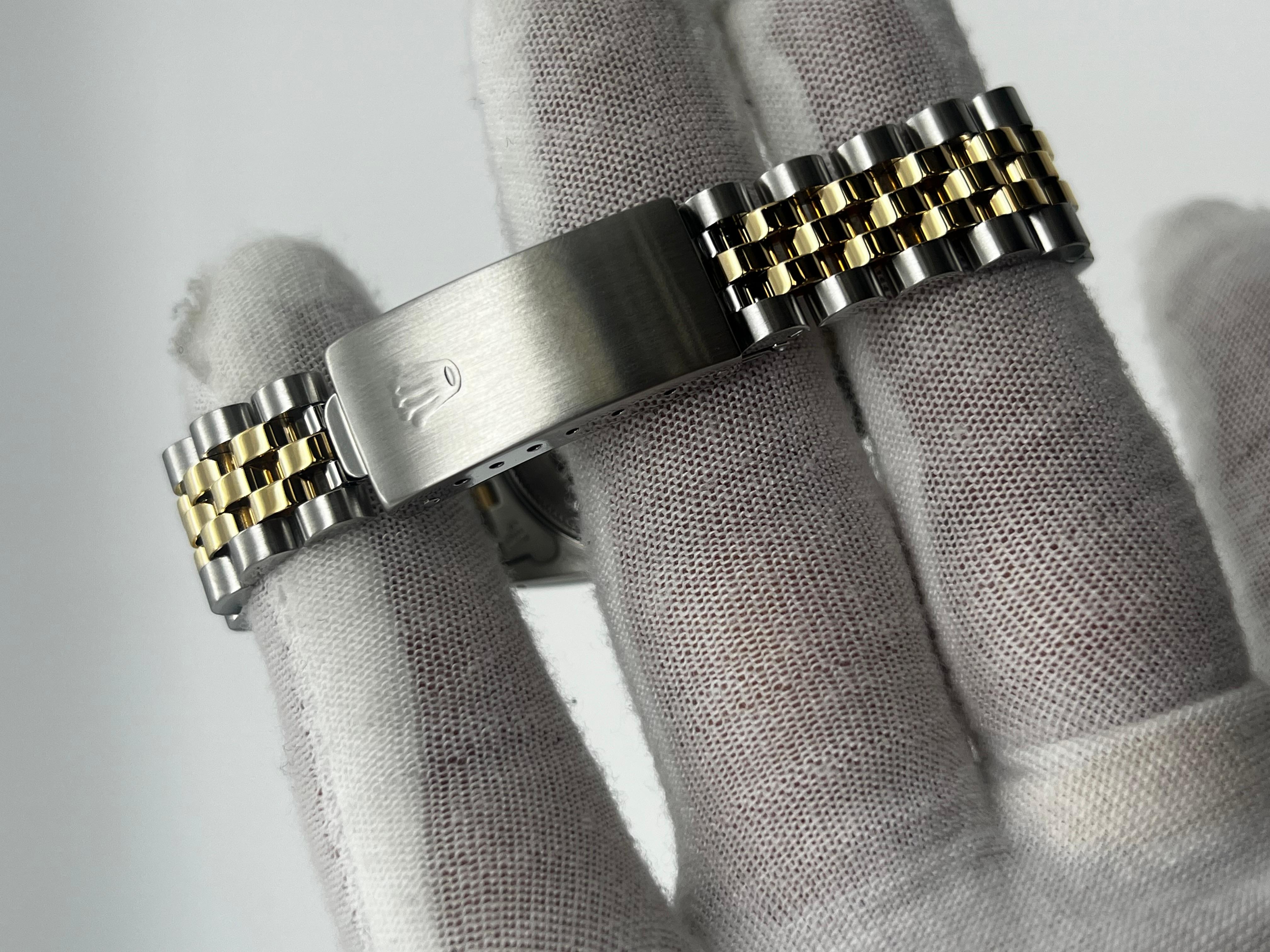 Rolex 68273 Datejust Midsize 31mm Wandteppich Zifferblatt 18K Gelbgold Stahl Box Papier 1
