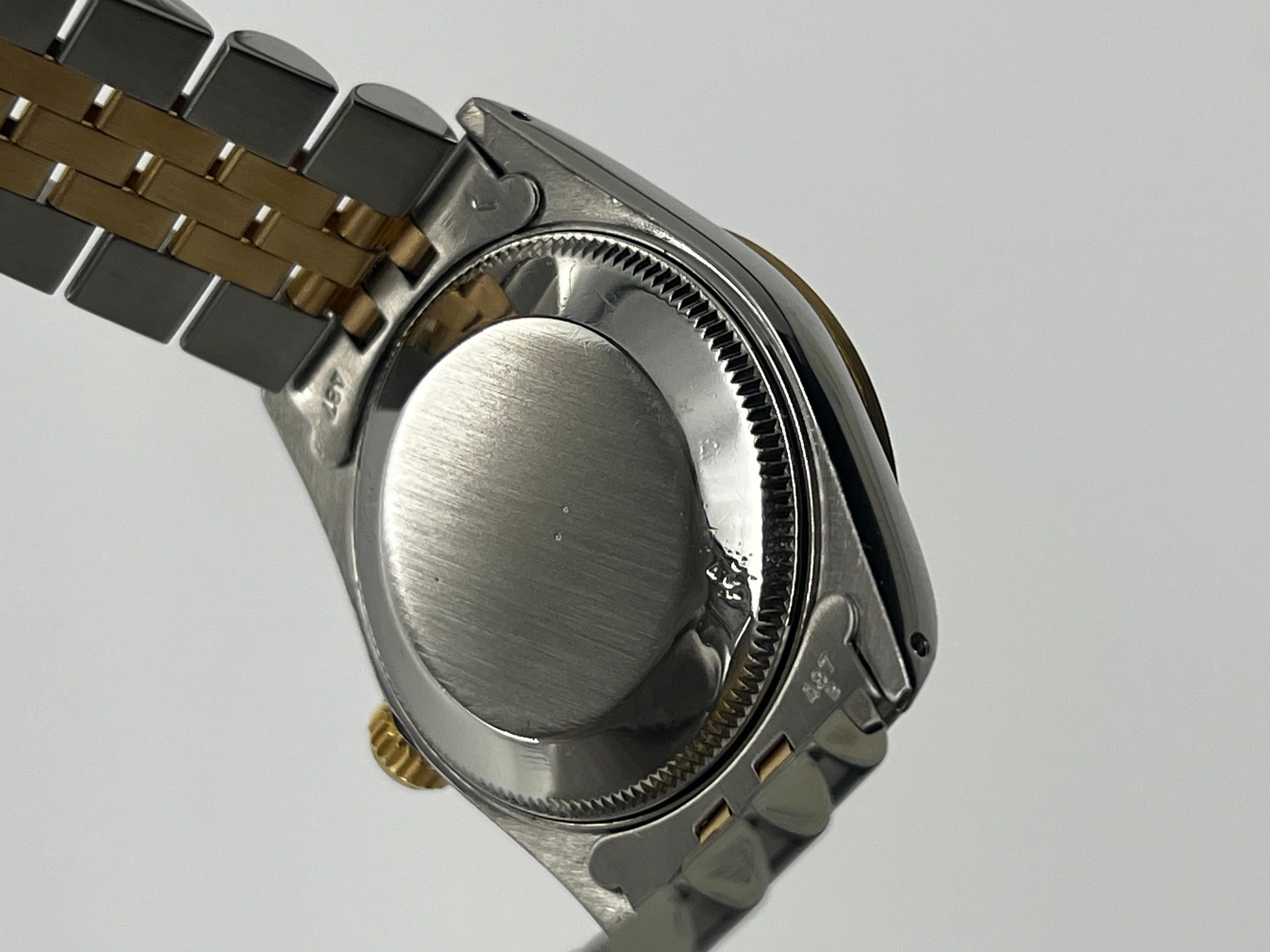 Rolex 68273 Datejust Midsize 31mm Wandteppich Zifferblatt 18K Gelbgold Stahl Box Papier 3
