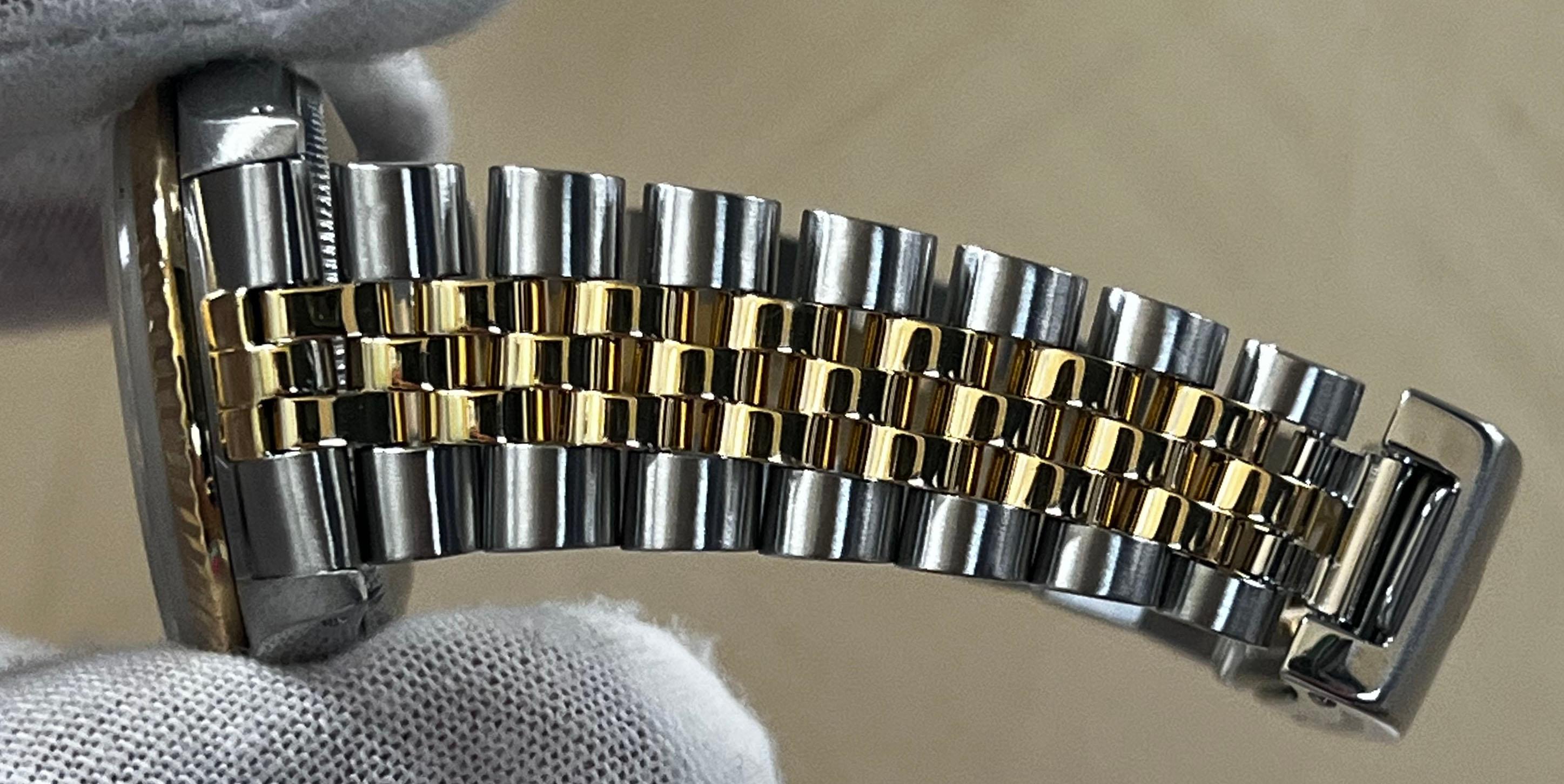 Rolex 68273 Datejust Midsize 31mm Wandteppich Zifferblatt 18K Gelbgold Stahl Box Papier 4