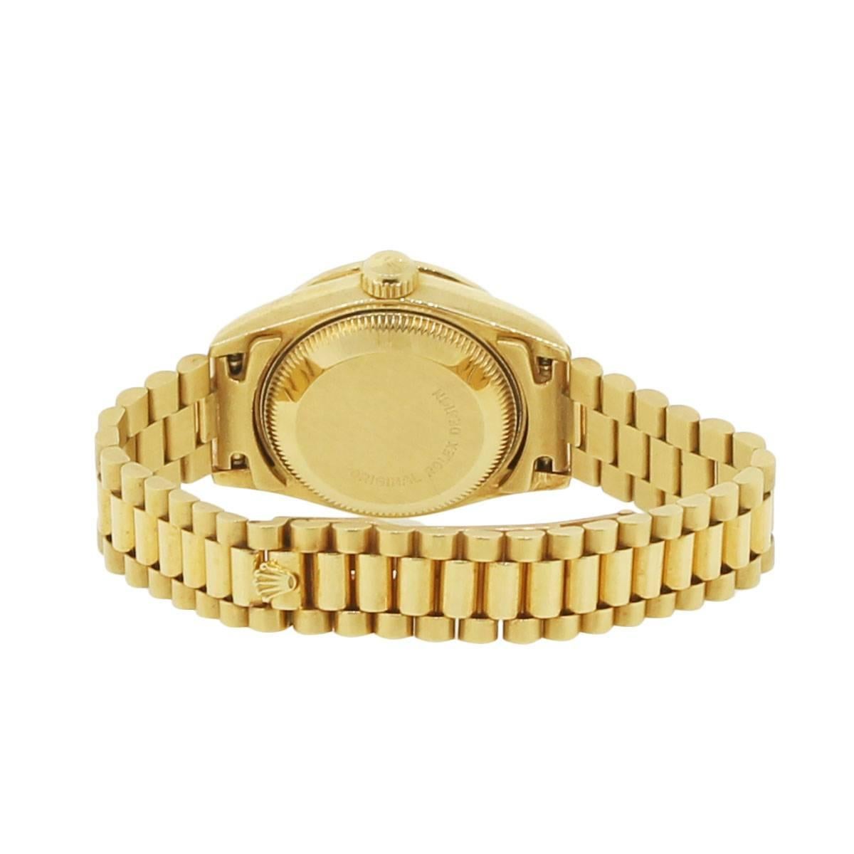 Round Cut Rolex 69038 Datejust Crown Collection Ladies Wristwatch