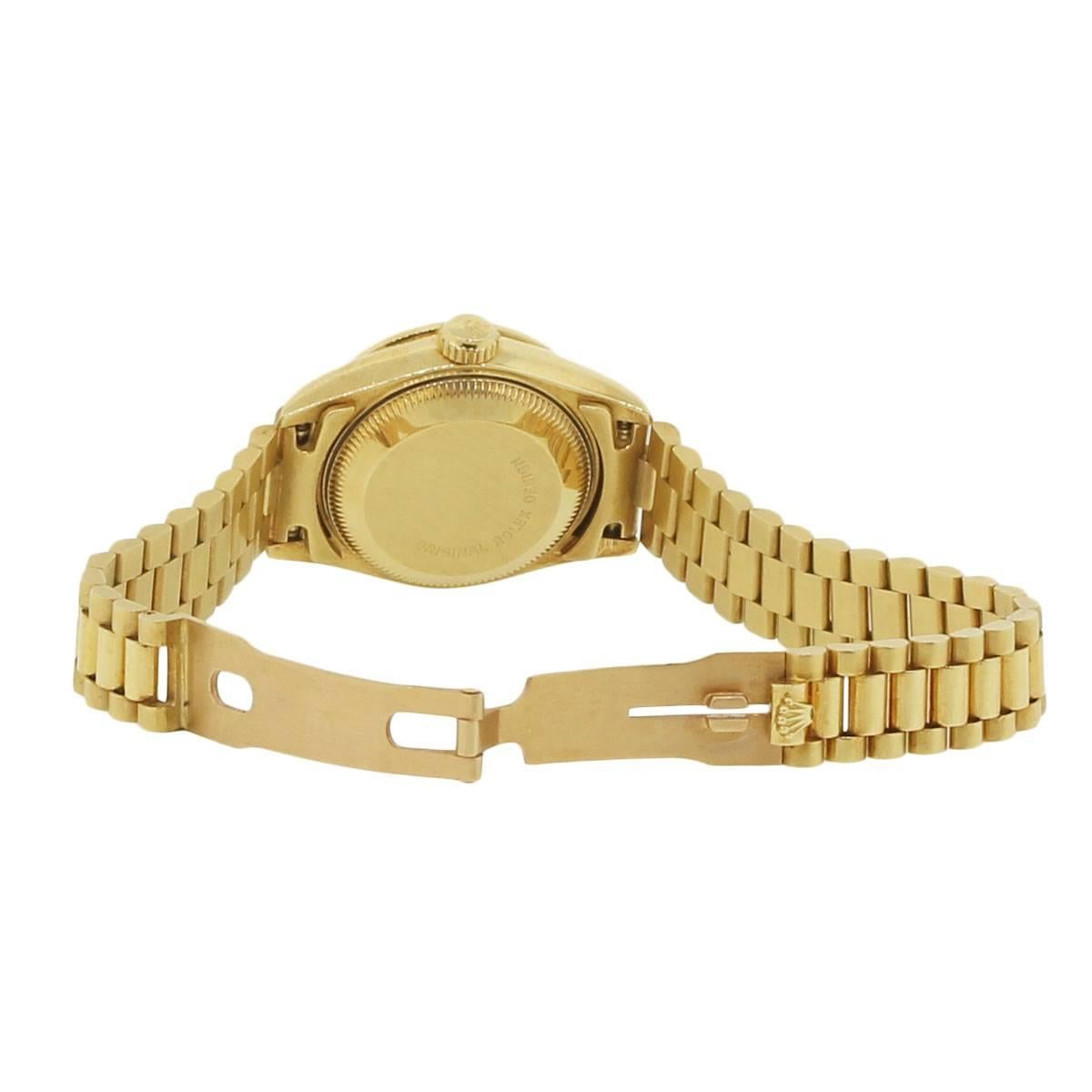 Rolex 69038 Datejust Crown Collection Ladies Wristwatch In Excellent Condition In Boca Raton, FL