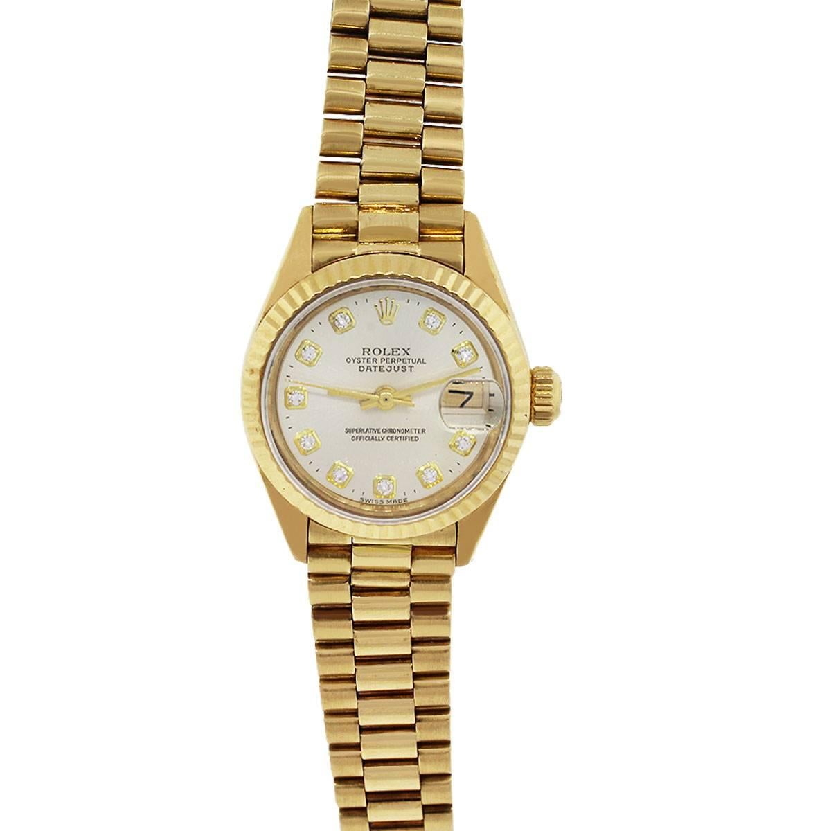Rolex 6916 Datejust Champagne Diamond Dial Ladies Watch