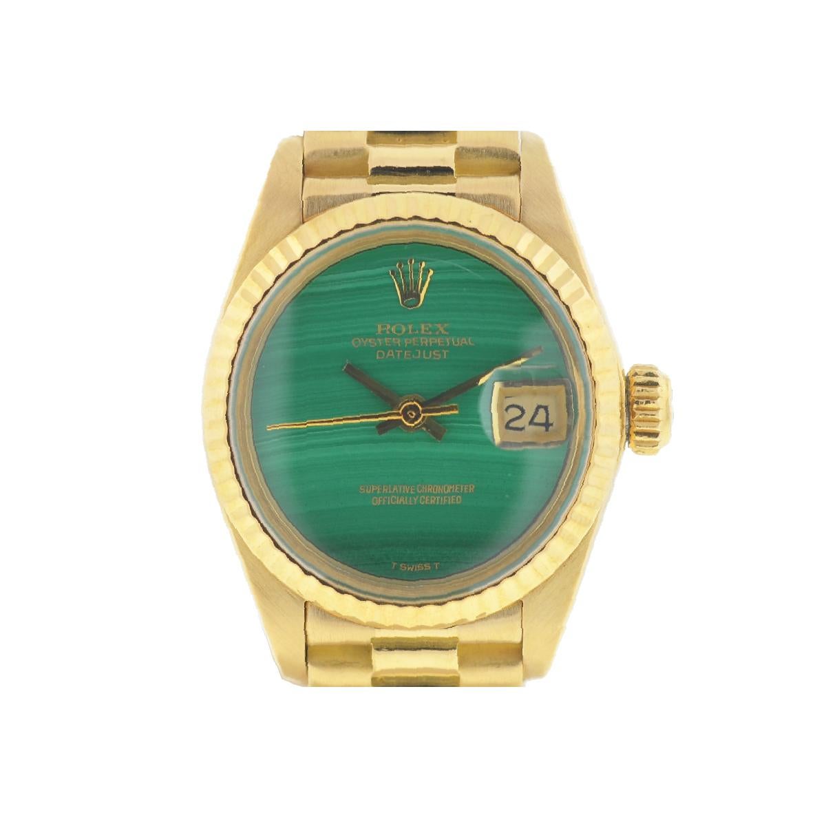 Company-Rolex
Style-Luxury Watch
Model-Datejust
Reference Number-6917
Case Metal-18k Yellow Gold
Case Measurement-26mm
Bracelet-18k Yellow Gold - 6 1/2