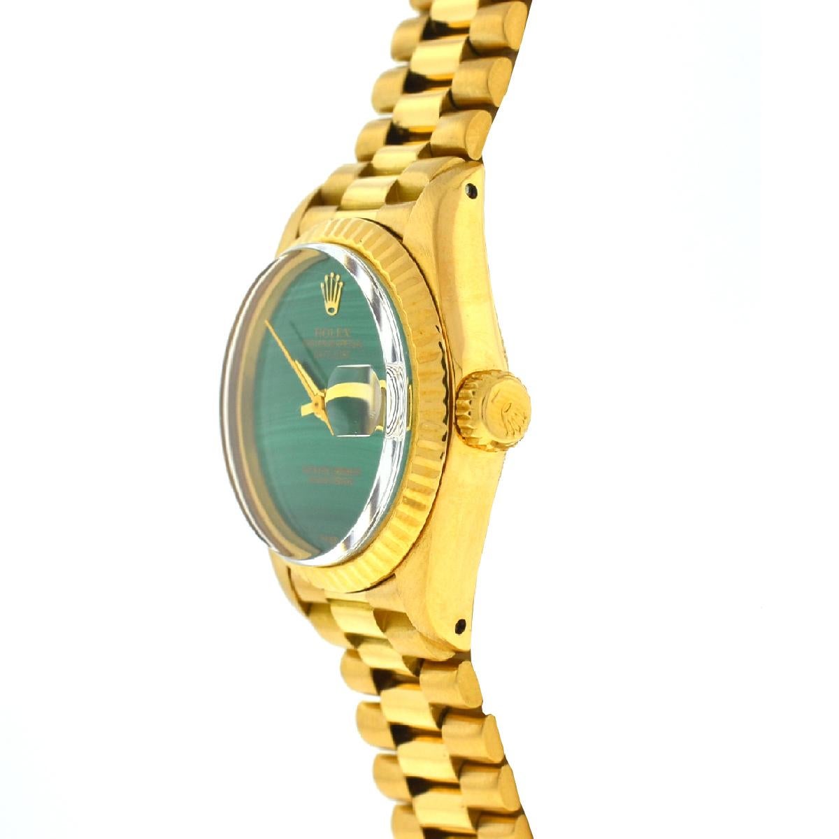 rolex datejust malachite