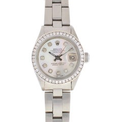 Rolex 6917 Datejust Aftermarket Mother of Pearl Diamond Dial and Bezel Watch
