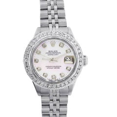Rolex 6917 Datejust Damenuhr mit Diamant-Lünette aus Perlmutt